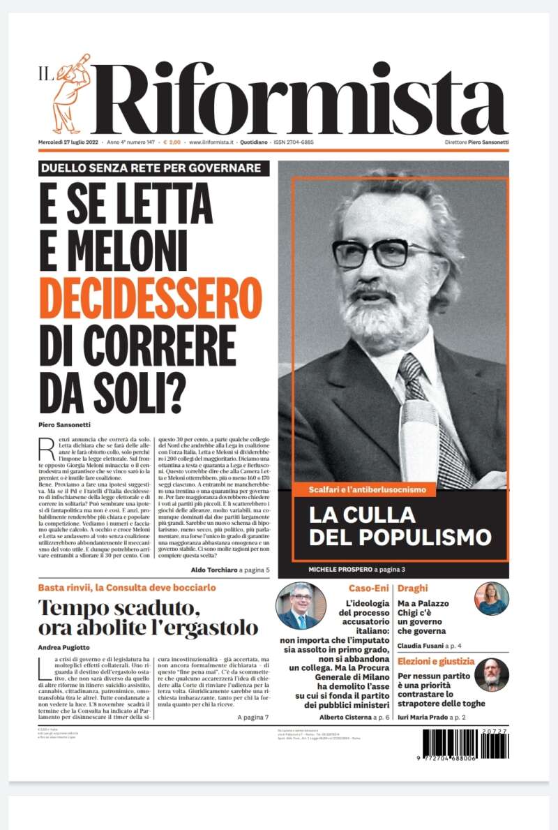 Quotidiano del 27 luglio 2022