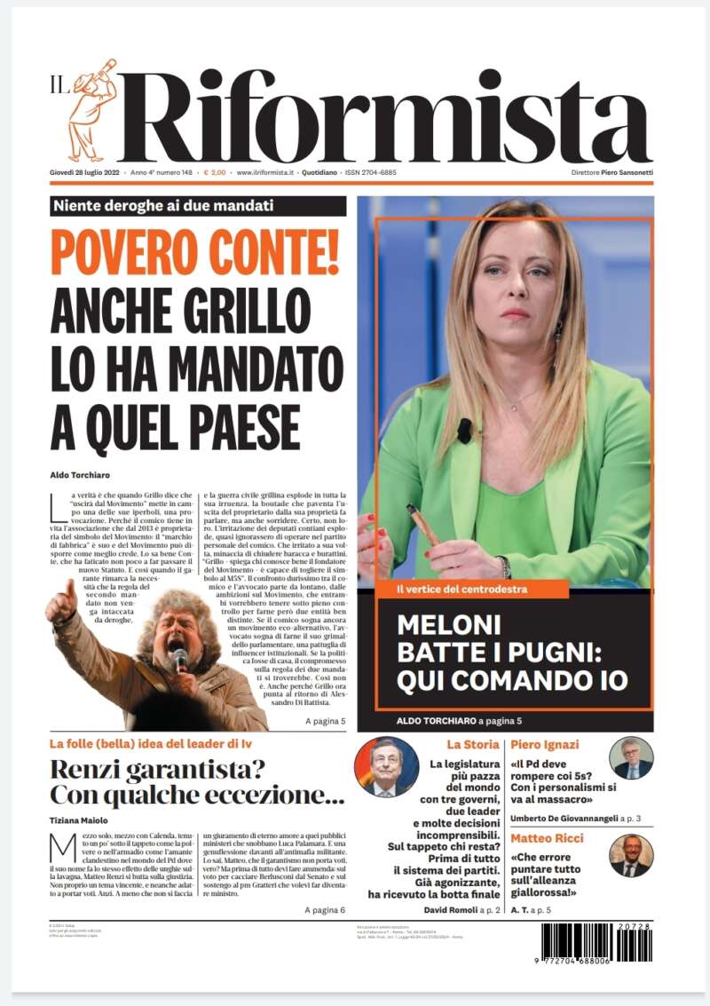 Quotidiano del 28 luglio 2022