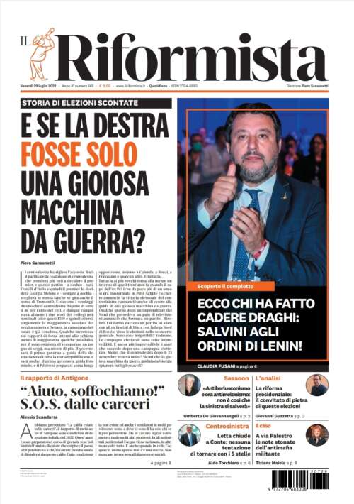 Quotidiano del 29 luglio 2022