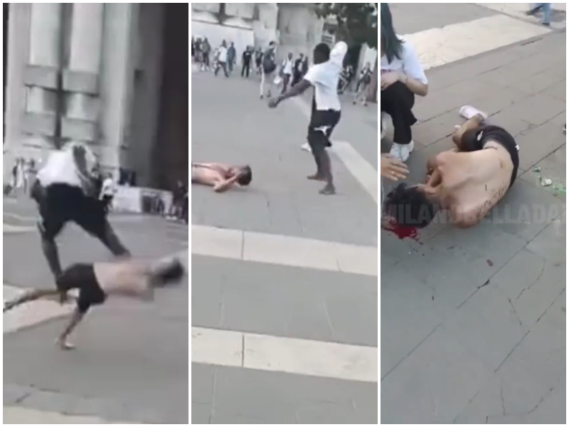 Pestato a sangue in Stazione Centrale, il video virale della violentissima aggressione in strada a Milano