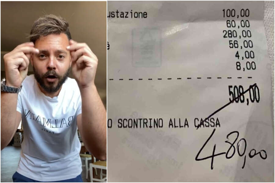 Polemiche su scontrino da 508 euro, Omar Leccesi: “Non è del mio ristorante ma per mangiare bene bisogna pagare”