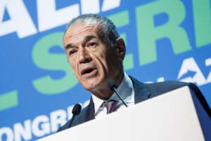 Foto Roberto Monaldo / LaPresse
19-02-2022 Roma
Congresso di Azione
Nella foto Carlo Cottarelli

Photo Roberto Monaldo / LaPresse
19-02-2022 Rome (Italy) 
Congress of the Azione party 
In the pic Carlo Cottarelli