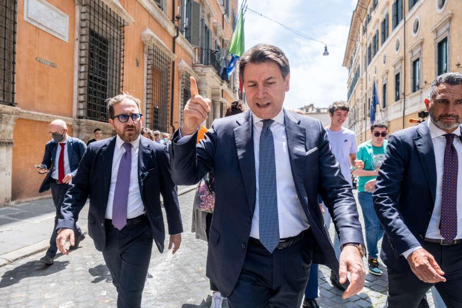 Foto Mauro Scrobogna /LaPresse
17-05-2022 Roma, Italia
Politica
M5S – convegno interconnessione e intermodalitá
Nella foto: il presidente M5S Giuseppe Conte 

Photo Mauro Scrobogna/LaPresse 
May 17, 2022 Rome Italy
Politics
M5S – conference on interconnection and intermodality
In the photo: M5S president Giuseppe Conte