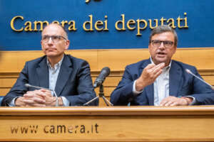 Foto Mauro Scrobogna/LaPresse
02-08-2022 Roma (Italia) Politica – Elezioni politiche – incontro PD Azione +EUROPA  – Nella foto: il segretario PD Enrico Letta, il leader di Azione Carlo Calenda  in occasione dell’incontro tenutosi alla Camera dei Deputati per definire le alleanze in vista delle elezioni politiche 

02-08-2022 Rome (Italy) Politics – Political elections – PD Action + EUROPE meeting – In the photo: PD Secretary Enrico Letta, Action leader Carlo Calenda at the meeting held to the Chamber of Deputies to define alliances in view of the political elections