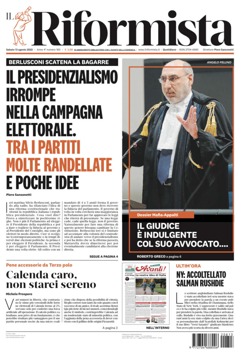 Quotidiano del 13 agosto 2022