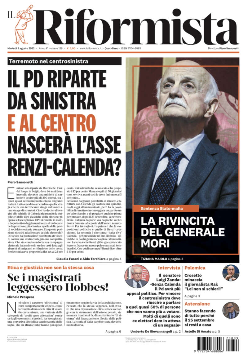 Quotidiano del 9 agosto 2022