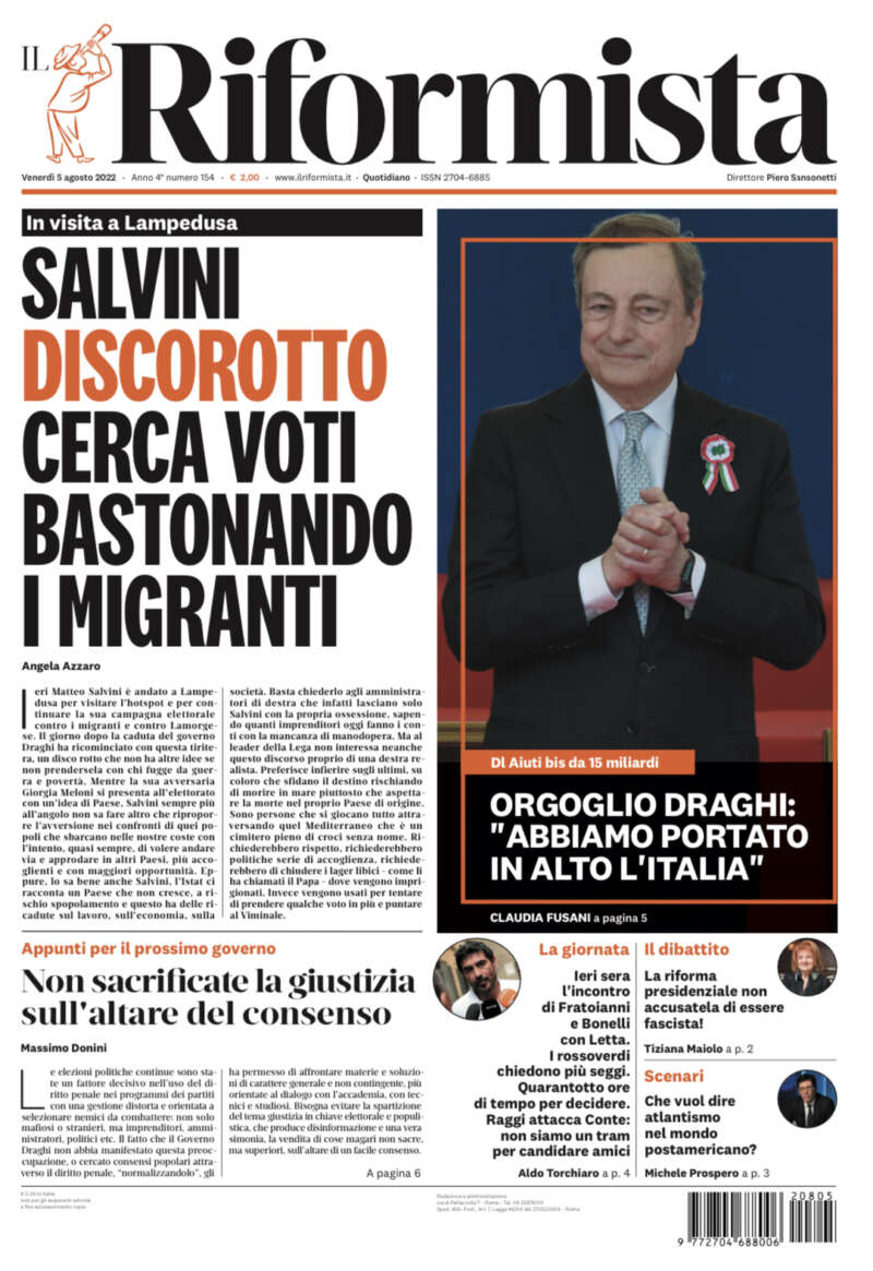 Quotidiano del 5 agosto 2022