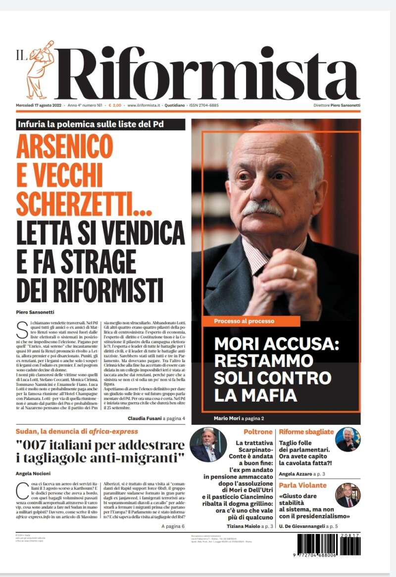 Quotidiano del 17 agosto 2022