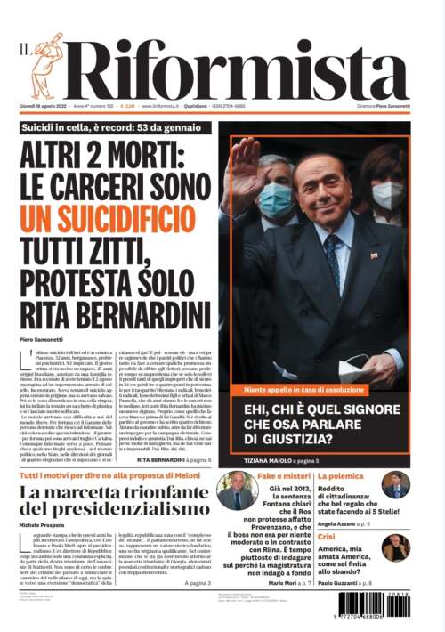 Quotidiano del 18 agosto 2022