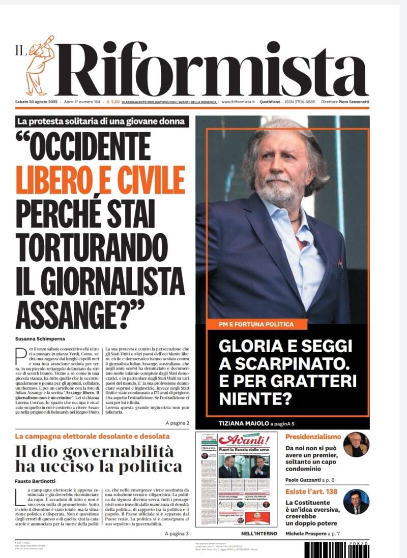 Quotidiano del 20 agosto 2022