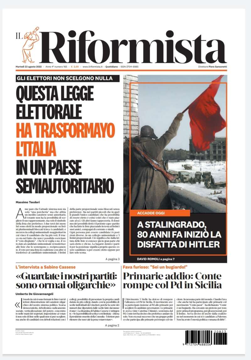 Quotidiano del 23 agosto 2022