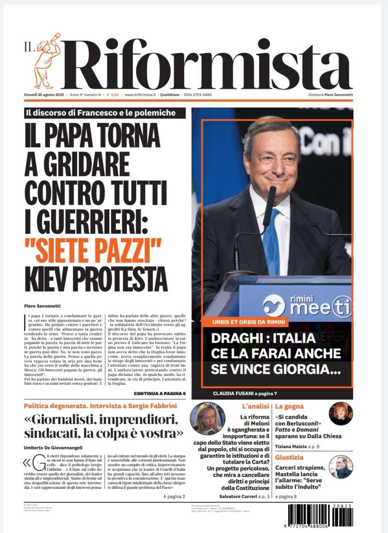 Quotidiano del 25 agosto 2022