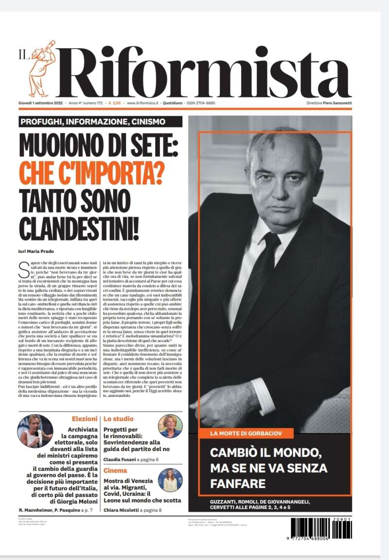 Quotidiano dell’1 settembre 2022