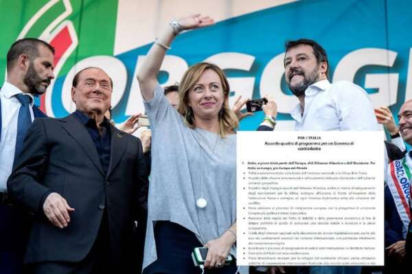 Il piano del centrodestra per il governo, “Programma Italia”: i 15 punti su fisco, Pnrr, Ponte sullo Stretto e sicurezza