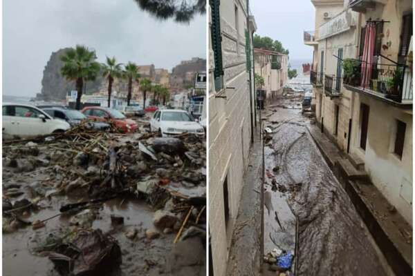 Alluvione lampo in Calabria, fiumi d’acqua e colate di fango a Scilla: “Auto e rifiuti galleggiano”