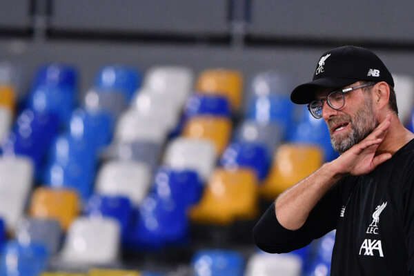 Foto Alfredo Falcone – LaPresse17/09/2019 Napoli ( Italia)Sport CalcioNapoli – Liverpool Uefa Champions League 2019 2020 Girone E – Stadio San Paolo di NapoliNella foto:kloppPhoto Alfredo Falcone – LaPresse17/09/2019 Naples (italy)Sport SoccerNapoli – Liverpool Uefa Champions League Round E 2019 2020 – San Paolo Stadium of NaplesIn the pic:klopp