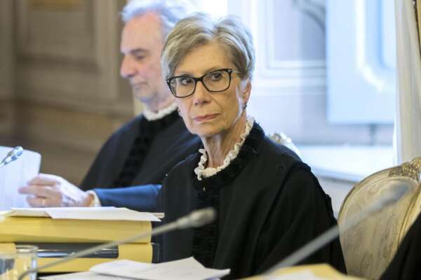 Foto Roberto Monaldo / LaPresse
24-01-2017 Roma
Politica
Corte Costituzionale – Udienza pubblica su Italicum
Nella foto Silvana Sciarra (giudice Corte)

Photo Roberto Monaldo / LaPresse
24-01-2017 Rome (Italy)
Constitutional Court – Court hearing on Italicum
In the photo Silvana Sciarra