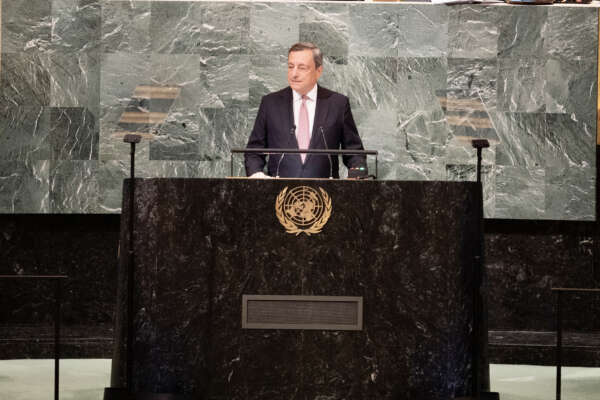 Cosa ha detto Draghi all’Onu: “Le sanzioni hanno effetti dirompenti su Mosca”