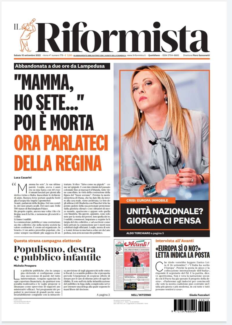 Quotidiano del 10 settembre 2022