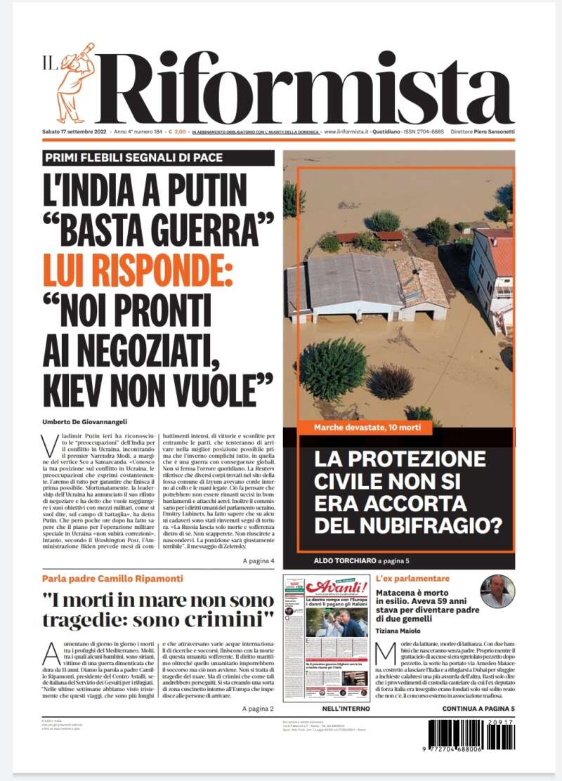 Quotidiano del 17 settembre 2022