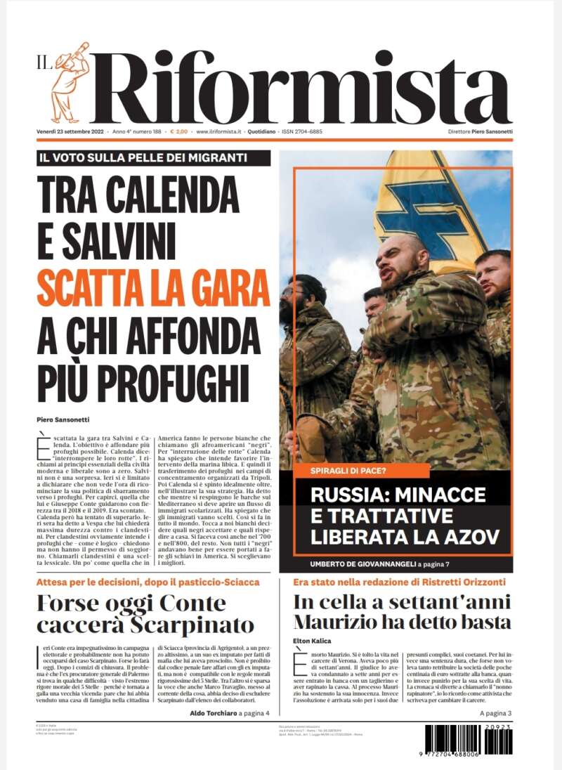 Quotidiano del 23 settembre 2022
