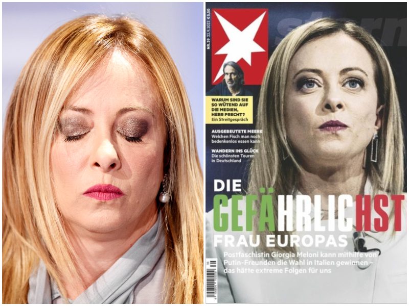 La “post-fascista” Giorgia Meloni è “la donna più pericolosa d’Europa”: la prima pagina della rivista tedesca sulla leader Fdi