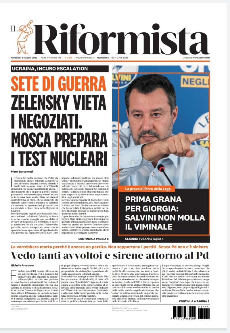Quotidiano del 5 ottobre 2022