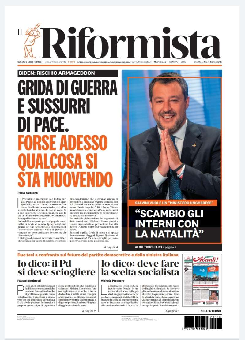 Quotidiano dell’8 ottobre 2022
