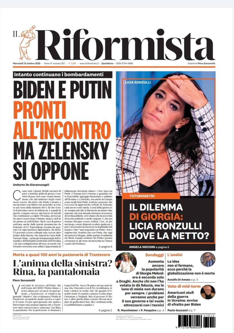 Quotidiano del 12 ottobre 2022