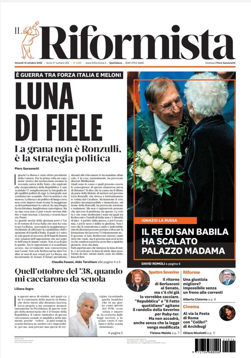 Quotidiano del 14 ottobre 2022