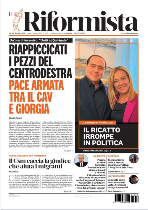 Quotidiano del 18 ottobre 2022