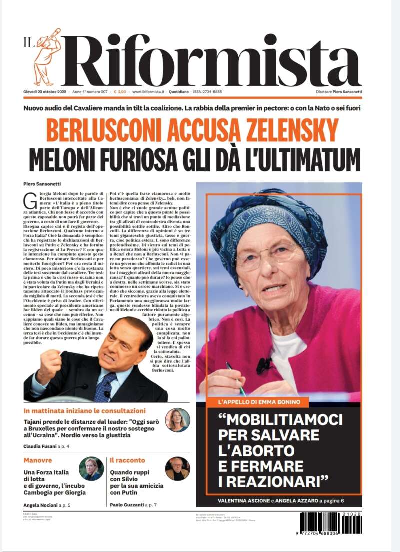 Quotidiano del 20 ottobre 2022