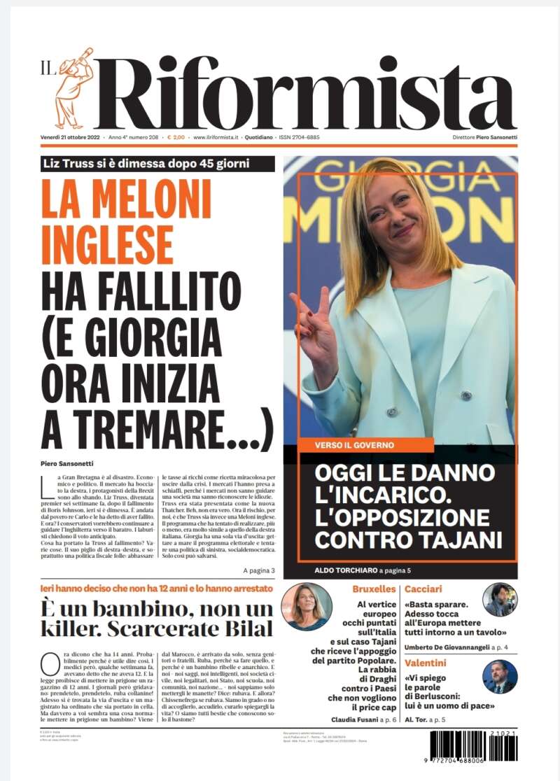 Quotidiano del 21 ottobre 2022