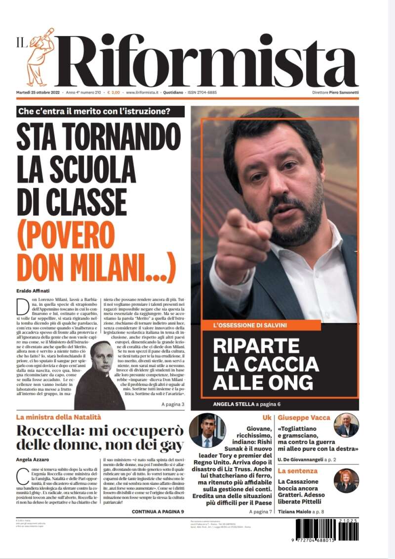 Quotidiano del 25 ottobre 2022