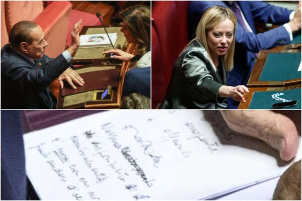 “Non sono ricattabile”, Meloni risponde al foglio degli appunti ‘al veleno’ di Berlusconi: nel centrodestra volano stracci