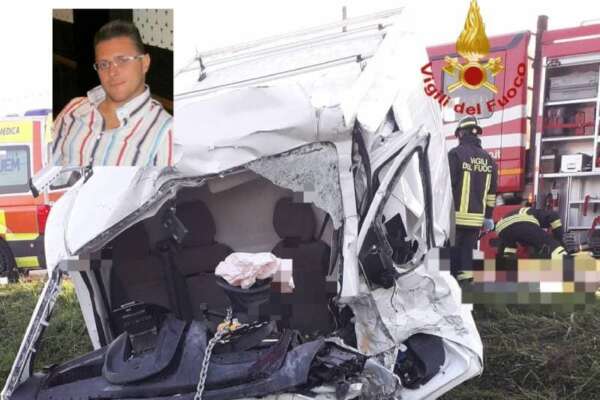Schianto betoniera, furgone, bici: la tragica morte di Vincenzo Viscardi: “Come si può togliere il papà a due bambini”