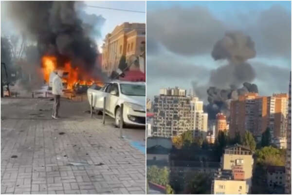 Esplosioni nel centro di Kiev e in altre città, morti e feriti: “Annienteremo i terroristi del ponte di Crimea”