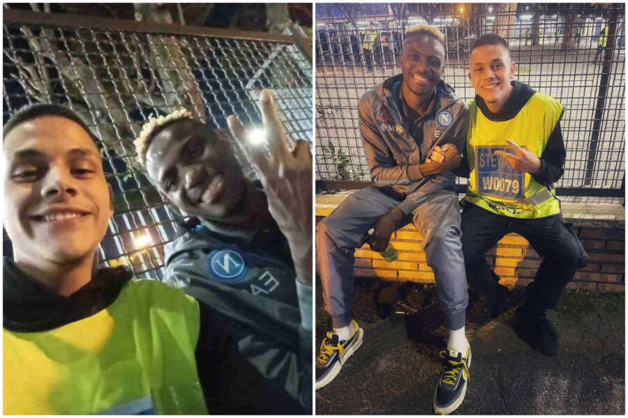 Il selfie dello steward con Osimhen fa arrabbiare il capo: “Non mi importa del licenziamento”