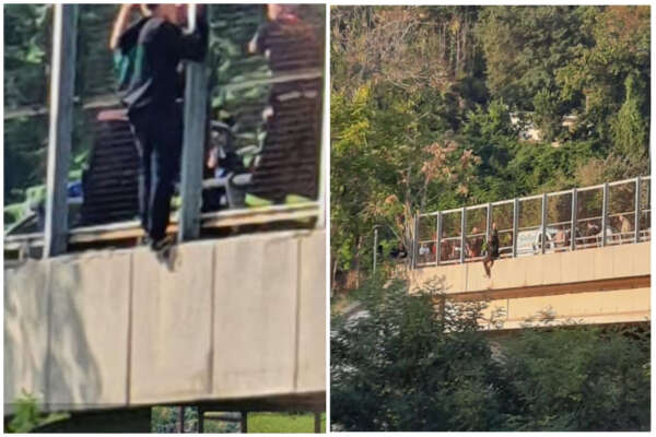 Minaccia di lanciarsi nel vuoto dal ponte, trattative in corso da ore: “Se mettete il telone…”