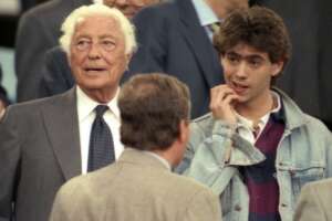 ROMA 22 MAGGIO 1996 FINALE DI CHAMPIONS LEAGUE JUVENTUS -AJAX
NELLA FOTO GIIANNI AGNELLI E ANDREA AGNELLI
AG ALDO LIVERANI SAS