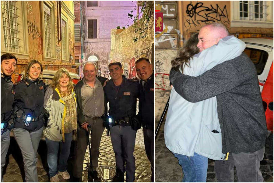 Moglie e B&b dimenticati dopo una passeggiata nei vicoli di Trastevere, il viaggio di Nozze ‘salvato’ grazie agli agenti di Polizia