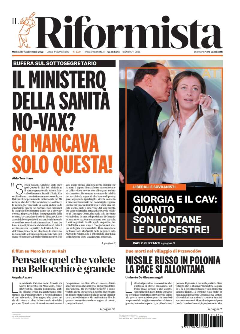 Quotidiano del 16 novembre 2022