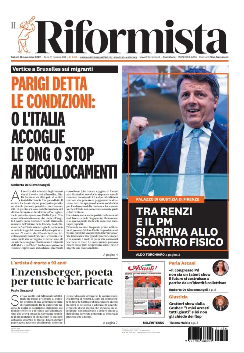 Quotidiano del 26 novembre 2022