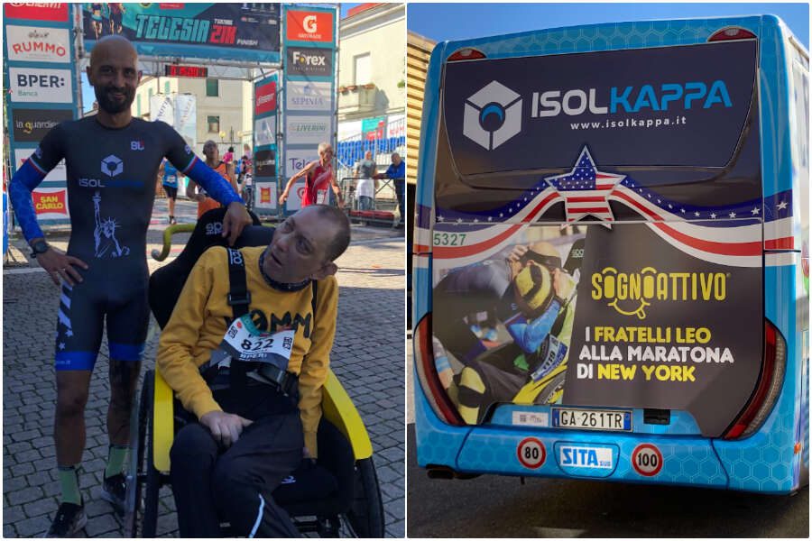 Storia dei fratelli Dario e Franco Leo, in carrozzina alla Maratona di New York con Isolkappa