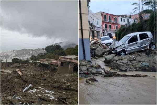 Frana a Ischia, morta una donna e si cercano 12 dispersi: Salvata famiglia con neonato dal fango