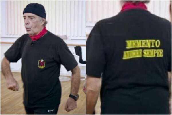 Enrico Montesano squalificato da Ballando per la maglietta della decima Mas, minaccia causa alla Rai: “Non ha fatto obiezioni”