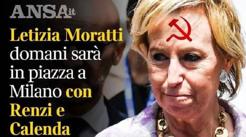 Moratti con falce e martello rossi, la Lega contro l’ex alleata e vicepresidente della Lombardia su Twitter: “Ha scelto di virare a sinistra”