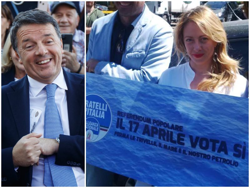 Trivellazioni, Renzi bacchetta Meloni: “Quando le proposi io disse che ero schiavo delle lobby, bella inversione a U”
