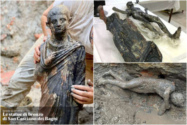 San Casciano dei Bagni come Riace, il fango restituisce 24 statue di bronzo ‘nascoste’ da 2300 anni