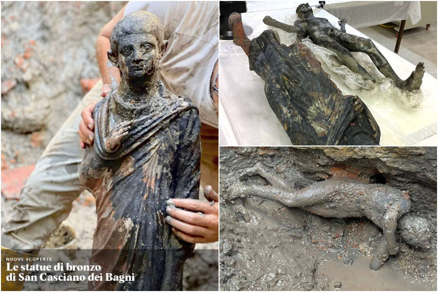 San Casciano dei Bagni come Riace, il fango restituisce 24 statue di bronzo ‘nascoste’ da 2300 anni